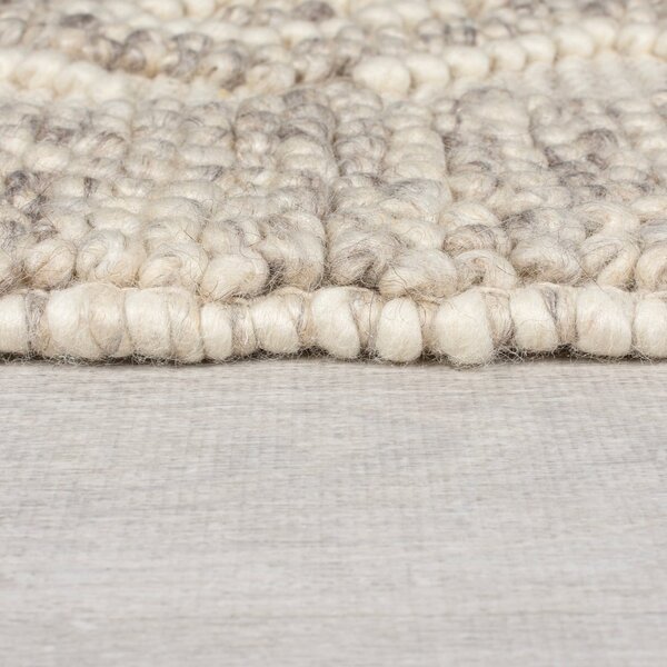 Sivý ručne tkaný behúň s prímesou vlny 60x230 cm Minerals Diamond – Flair Rugs