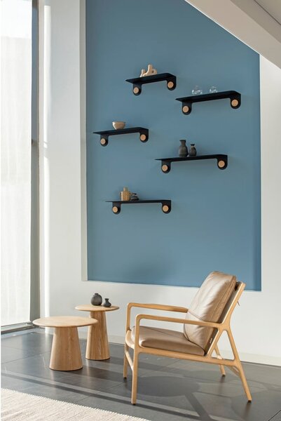 Okrúhly odkladací stolík z dubového dreva ø 40 cm Mushroom – Gazzda