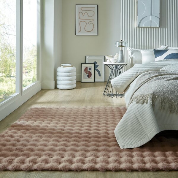 Hnedá syntetická kožušina 160x230 cm Waffle Faux Fur – Flair Rugs