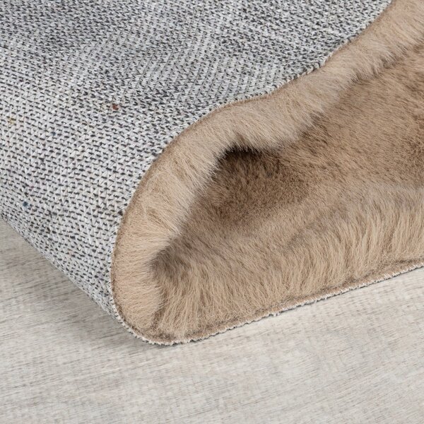 Hnedá syntetická kožušina 160x230 cm Waffle Faux Fur – Flair Rugs