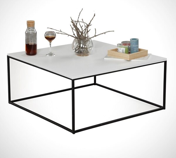 Dizajnový konferenčný stolík Oihane 75 cm biely