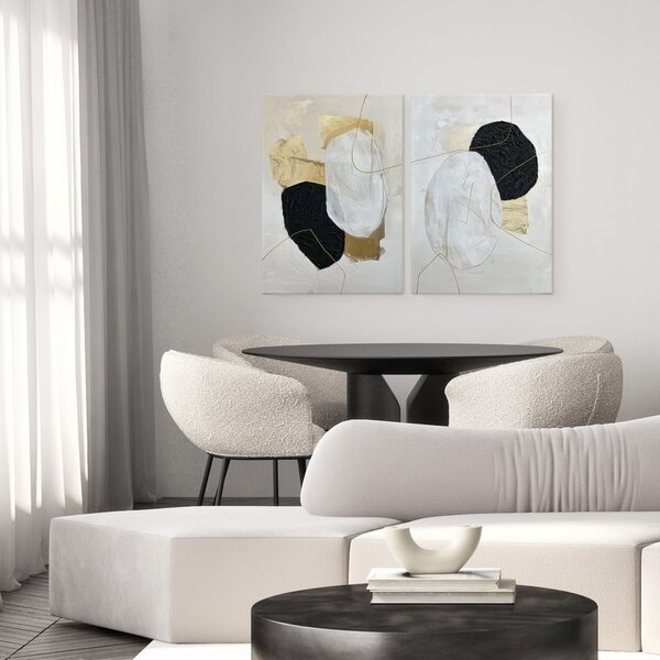 Obrazy s ručne maľovanými prvkami v súprave 2 ks 50x70 cm Crystal – Styler