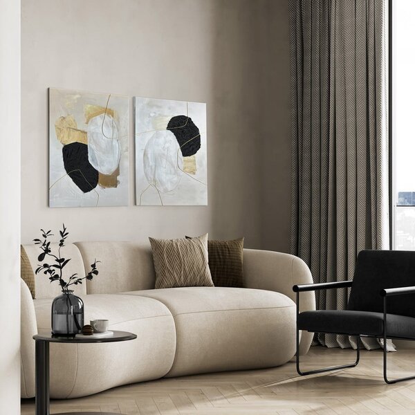 Obrazy s ručne maľovanými prvkami v súprave 2 ks 50x70 cm Crystal – Styler