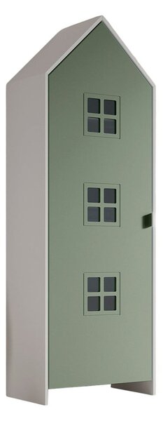 Biela/zelená detská šatníková skriňa 58x172x37 cm Casami Bruges – Vipack