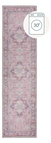 Svetločervený umývateľný behúň s prímesou recyklovaných vlákien 60x230 cm Windsor – Flair Rugs