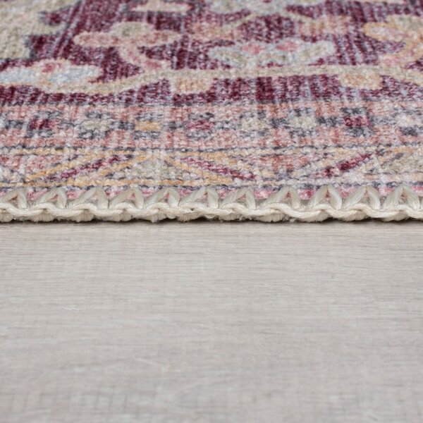 Svetločervený umývateľný behúň s prímesou recyklovaných vlákien 60x230 cm Windsor – Flair Rugs