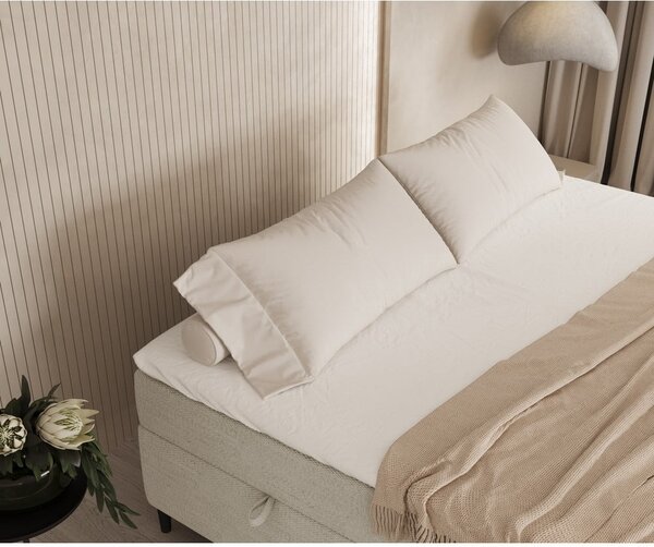 Krémovobiela boxspring posteľ s úložným priestorom 160x200 cm Araya – Maison de Rêve
