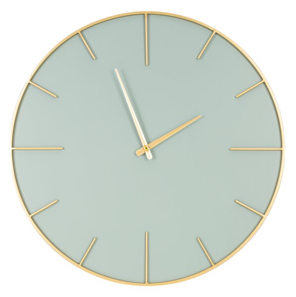 Dekorstudio Veľké nástenné hodiny v modernom štýle s mentolovým ciferníkom