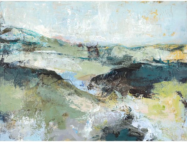 Obraz s ručne maľovanými prvkami 118x90 cm Green Mountain – Malerifabrikken