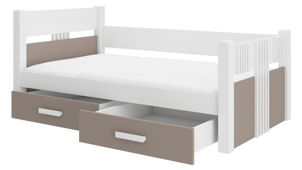 Detská posteľ BIBI, 80x180, biela/frufla