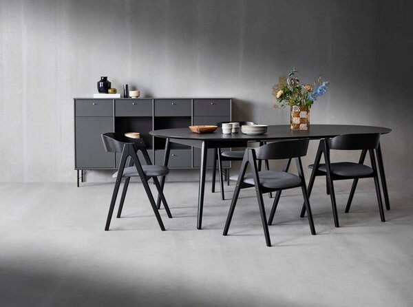 Okrúhly rozkladací jedálenský stôl s doskou v dubovom dekore a prídavnou doskou ø 135 cm Meza – Hammel Furniture