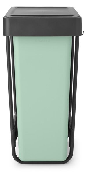 Vstavaný plastový odpadkový kôš na triedený odpad v mentolovo-tmavosivej farbe 60 l Sort&Go – Brabantia
