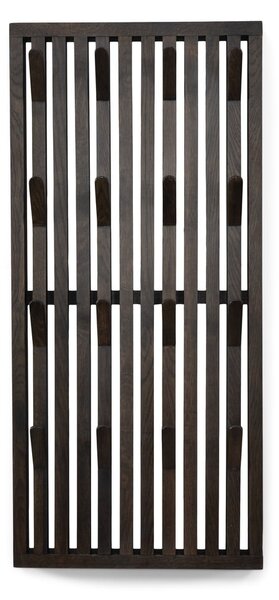 Tmavohnedý vešiakový panel z dubového dreva 46x100x8 cm Parco – Spinder Design