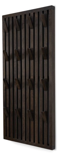 Tmavohnedý vešiakový panel z dubového dreva 46x100x8 cm Parco – Spinder Design