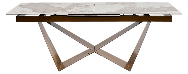 Connesso rozkladací stôl mosadzný 200(+60)x100 cm