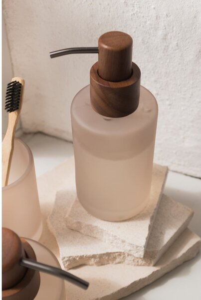 Béžový sklenený dávkovač mydla 280 ml Modest – Mette Ditmer Denmark
