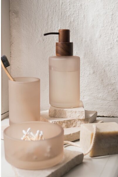 Béžový sklenený dávkovač mydla 280 ml Modest – Mette Ditmer Denmark
