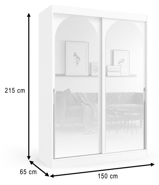 Šatníková skriňa Modin 150x215x65 - kašmír