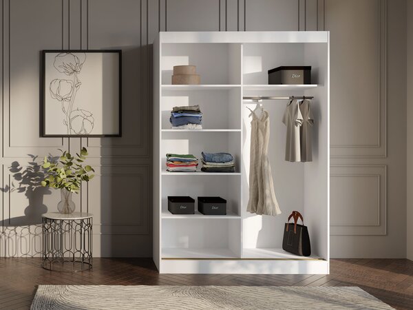 Šatníková skriňa Modin 150x215x65 - biela