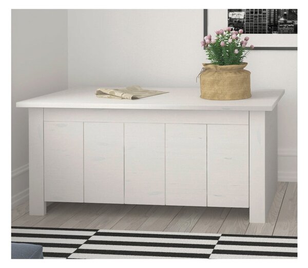 Biela truhlica z borovicového dreva 100x45 cm Bertram – Støraa