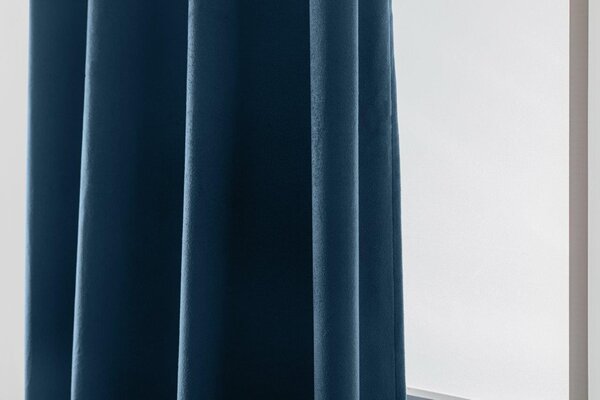 Petrolejový zatemňovací záves VELVET 140x270 cm Zavesenie: Riasiaca páska