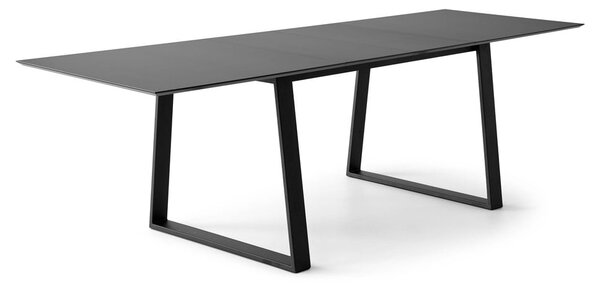 Čierny rozkladací jedálenský stôl s čiernou doskou 100x210 cm Meza – Hammel Furniture