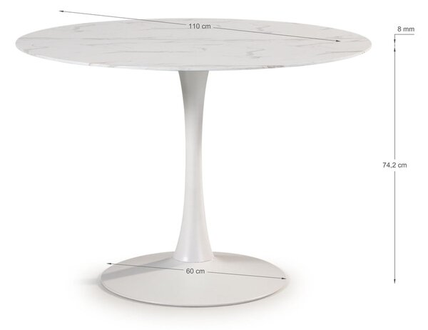 Okrúhly jedálenský stôl ø 110 cm Ada – Marckeric