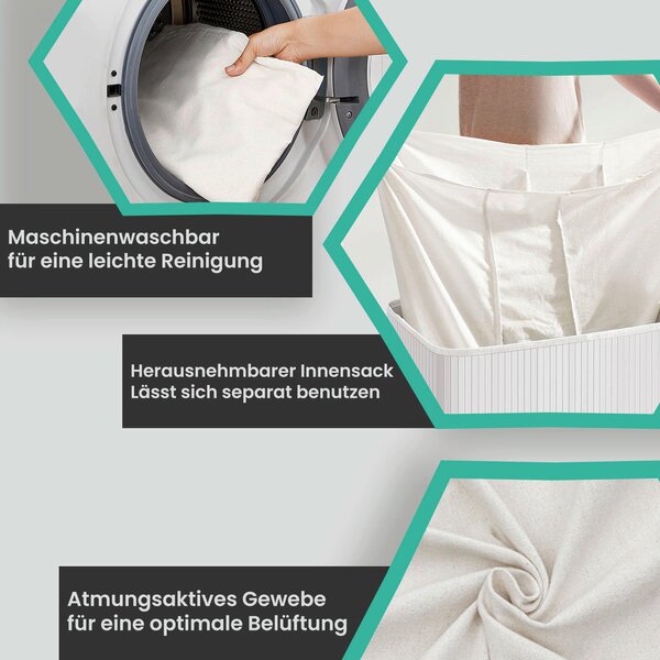 KÔŠ NA BIELIZEŇ, biela - Žehlenie & pranie, Online Only