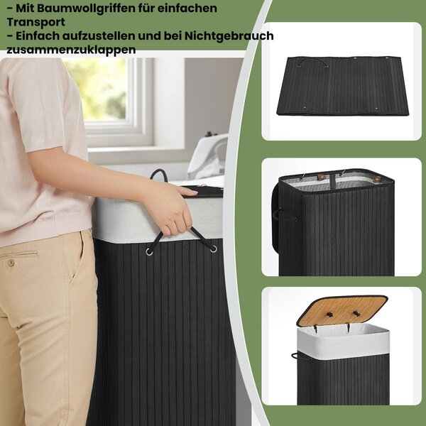 KÔŠ NA BIELIZEŇ, čierna - Žehlenie & pranie, Online Only