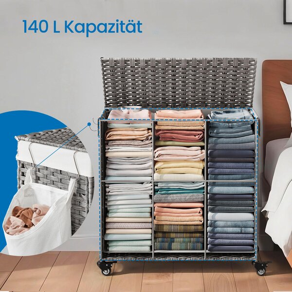 KÔŠ NA BIELIZEŇ, sivá - Žehlenie & pranie, Online Only