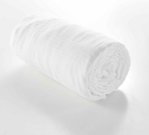 Biela napínacia mušelínová plachta 160x200 cm Angelia – douceur d'intérieur