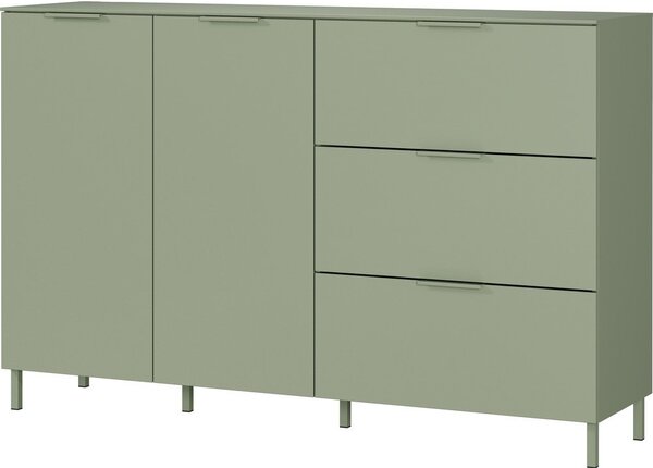 Zelená matná komoda 151x98x40 cm Savoca – Germania