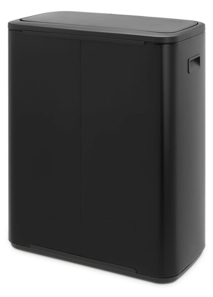 Matne čierny dotykový oceľový odpadkový kôš 60 l Bo Touch Bin – Brabantia