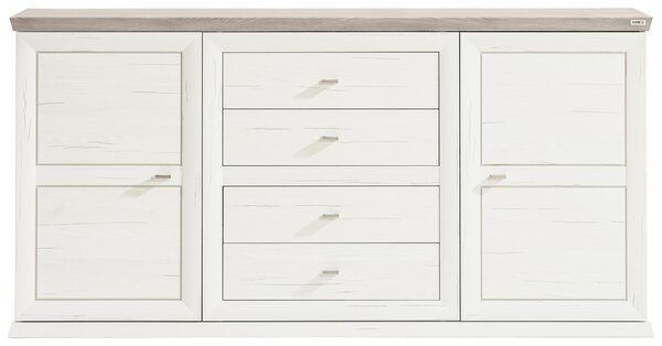 ŠIROKÁ KOMODA, sivá, biela, 180/89/43 cm Hom`in - Komody
