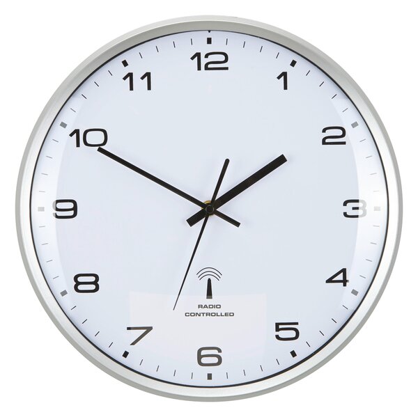 RÁDIOM RIADENÉ HODINY biela 33 cm Ambia Home - Hodiny