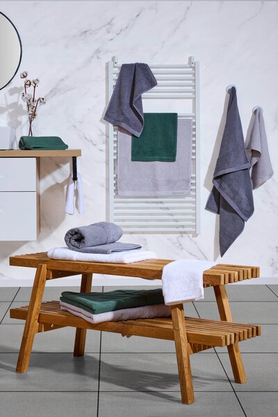 UTERÁK PRE HOSTÍ, 30/50 cm, biela Bio:Vio - Kúpeľňový textil