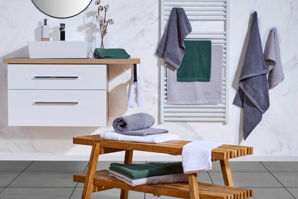 UTERÁK PRE HOSTÍ, 30/50 cm, biela Bio:Vio - Kúpeľňový textil