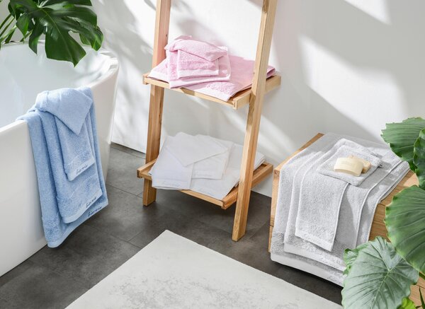 UTERÁK PRE HOSTÍ, 30/50 cm, strieborná Bio:Vio - Kúpeľňový textil