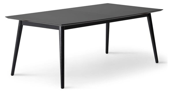 Čierny rozkladací jedálenský stôl s čiernou doskou 100x210 cm Meza – Hammel Furniture