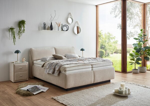 ČALÚNENÁ POSTEĽ, 180/200 cm, prírodná farba Beldomo - Sleep - Postele