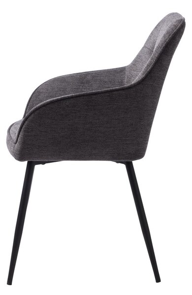 Tmavosivá jedálenská stolička Nolan – Unique Furniture