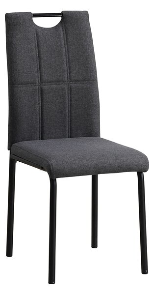 Jedálenská stolička, sivá/kov, JONKA