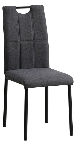 KONDELA Jedálenská stolička, sivá/kov, JONKA