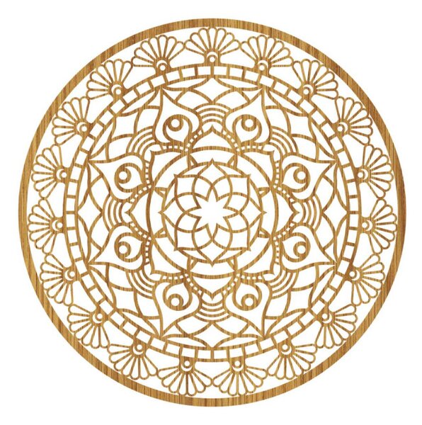 Drevená mandala harmónie – Elegantná dekorácia na stenu I SENTOP HDF0176