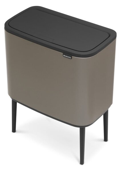 Sivý dotykový oceľový odpadkový kôš na triedený odpad 34 l Bo Touch Bin – Brabantia