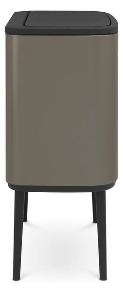Sivý dotykový oceľový odpadkový kôš na triedený odpad 34 l Bo Touch Bin – Brabantia