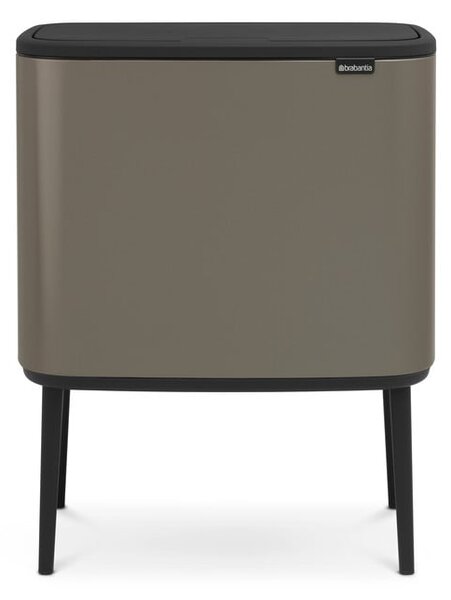 Sivý dotykový oceľový odpadkový kôš na triedený odpad 34 l Bo Touch Bin – Brabantia