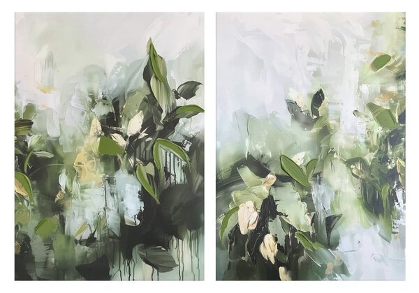 Obrazy s ručne maľovanými prvkami v súprave 2 ks 50x70 cm Myrtle – Styler