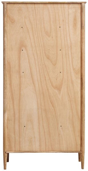 PRÍBORNÍK S VITRÍNOU, mangové drevo, prírodná farba, 90/180/40 cm Livetastic - Sklenené vitríny, Online Only