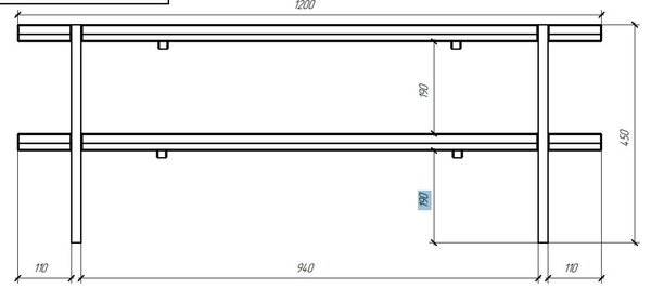 LAVICA DO PREDSIENE, 120/45/40 cm Linea Natura - Predsieňové programy